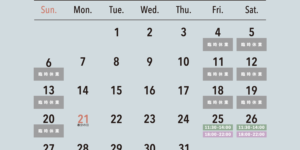 2022年3月の営業日カレンダー-まん延防止等重点措置の実施期間(延長)あり