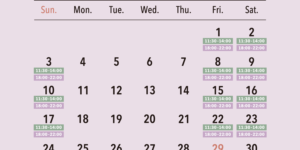 2022年4月の営業日カレンダー